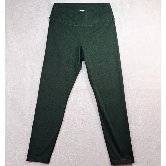 OLD NAVY Extra High-Waisted Cloud Comfy Leggings Women's Size L GREEN Active Gym - Picture 1 of 8